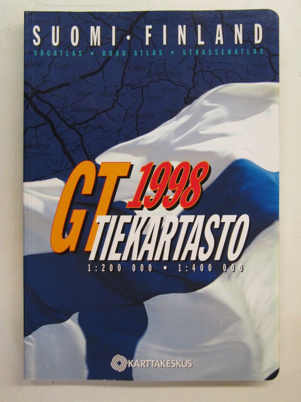 Suomi-Finland GT 1998 Tiekartasto 1:200.000 - 1;400.000