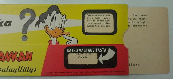 Aku Ankka 1960 tilaajalahja - Aku Ankan väritelevisio ja Aku Ankan väritelevision ohjelma n:o 1-5