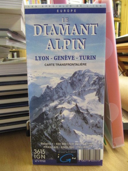 Le Diamant Alpin - Lyon - Geneve - Turin 1:650.000  1996