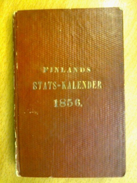 Finlands Stats-kalender för året 1856