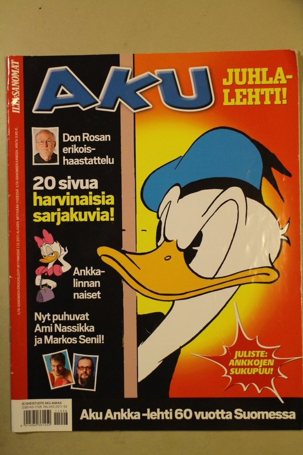 Aku Juhlalehti - Aku Ankka -lehti 60 vuotta Suomessa (julistetta ei ole mukana)