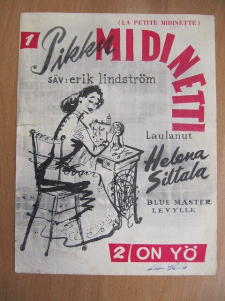 Lindström Erik: Pikku Midinetti (La Petite Midinette) - 2 on yö (tango) (laulanut Helena Siltala)
