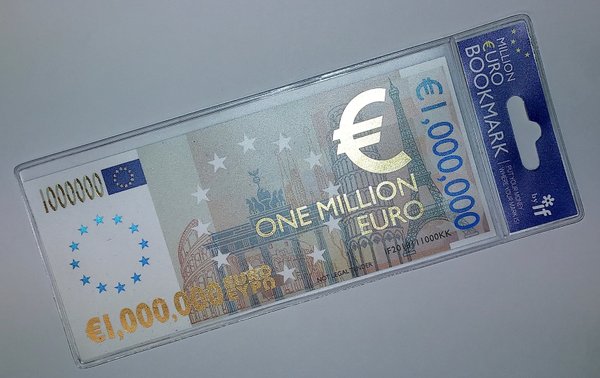 Miljoonan euron kirjanmerkki - 1.000.000 EUR (uusi tuote, 24% alv)