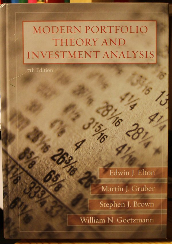 Elton Edwin J., et al: Modern Portfolio Theory and Investment Analysis. 7th Edition.