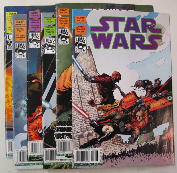 Star Wars 2001 numerot 6-11 - Boba Fett 1-6 Kuolema, valheet ja petos