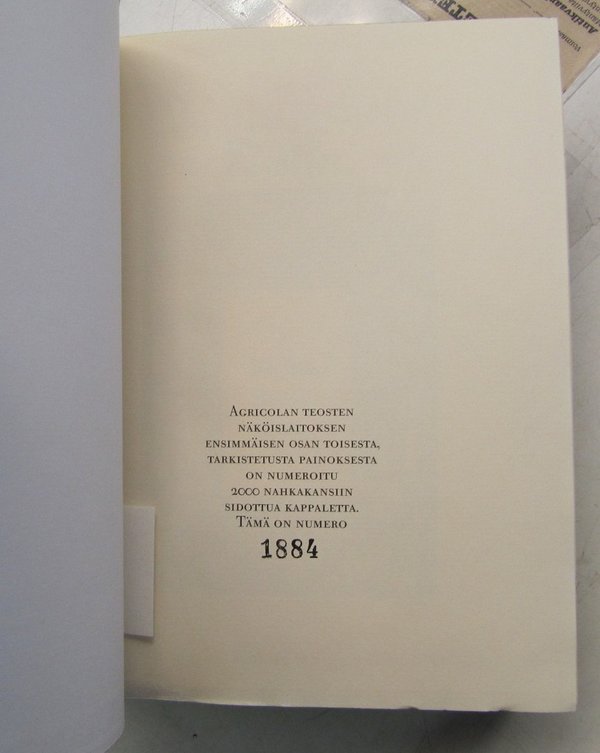 Mikael Agricolan teokset I-III ja Tekstien selvennys (numeroitu 1884/2000)