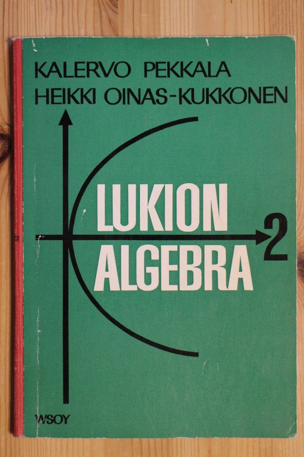 Pekkala Kalervo, Oinas-Kukkonen Heikki: Lukion algebra 2