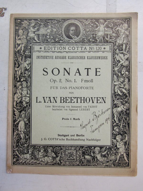 Beethoven L. van: Sonate Op. 2, No. 1. F moll für das pianoforte