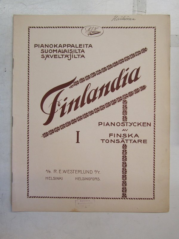 Pianokappaleita suomalaisilta säveltäjiltä - Finlandia I - Pianostycken af finska tonsättare