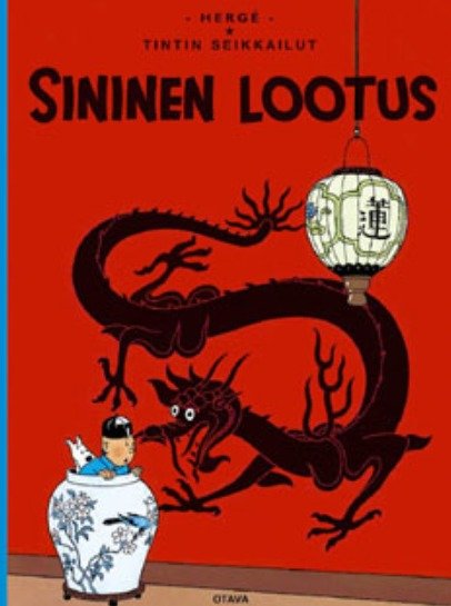 Tintin seikkailut 05 -  Sininen lootus  (uusi kirja, alv 10%)