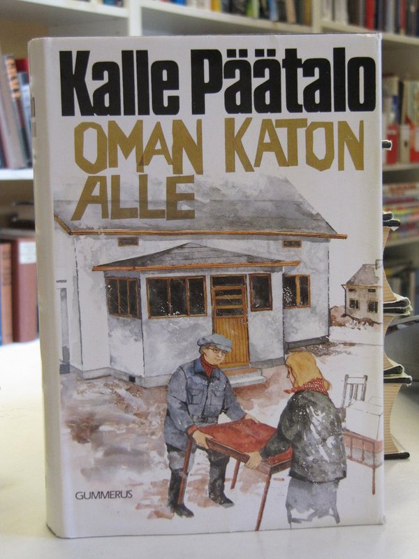 Päätalo Kalle: Oman katon alle - Iijoki-sarjan 19. osa - Päätalon ex libris -leima.