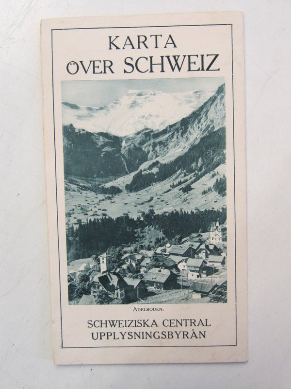 Karta över Schweiz (1922 matkailuesite)