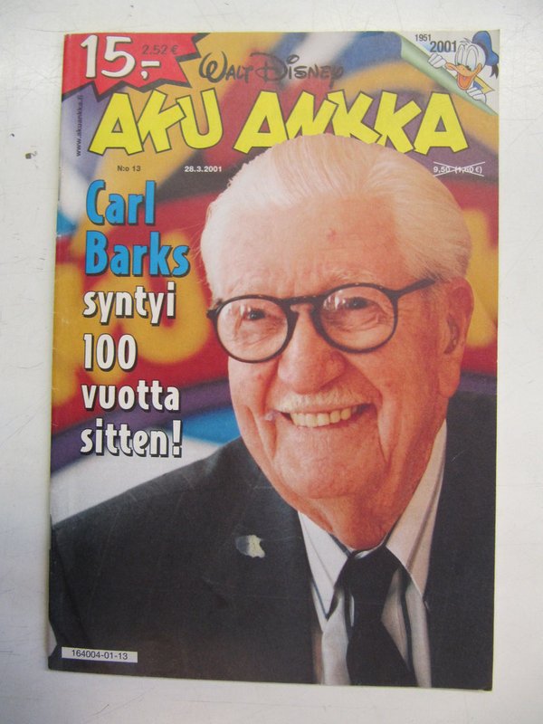 Aku Ankka 2001-13 "Carl Barks syntyi 100 vuotta sitten!"